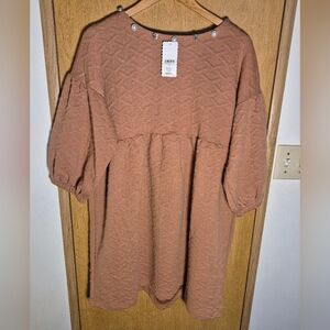 Simply Southern Brown Oversized 3/4 Sleeve Tunic